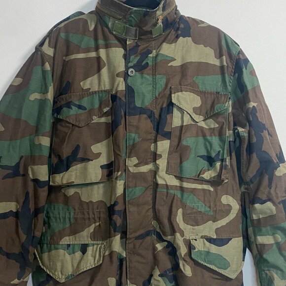 Men's M65 Field Jacket Woodland Camouflage Cold Weather Medium Regular - Picture 4 of 8